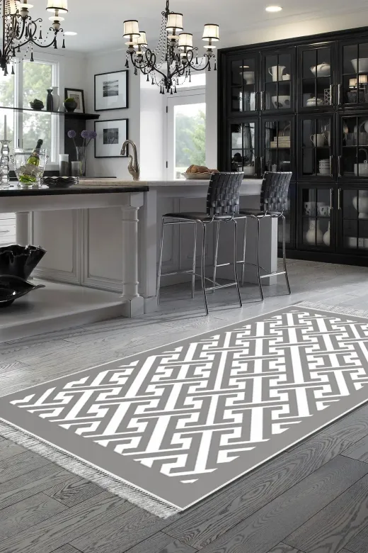 Alanur Home 769-Trend-Banyo Eko Trend Djt Banyo Paspası Yıkanabilir Kaymaz Taban 769 Modern Gri