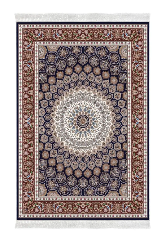 Alanur Home 900643-P-S Alanur Star Pamuk Tabanlı Saçaklı Dijital Salon Halısı Kahve