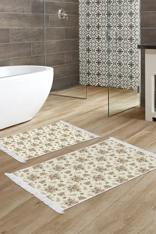 Alanur Home AL5008-sckl-k-klozet Kaymaz Taban Djt Klozet Takımı Trend Saçaklı Vintage Al5008 Bej