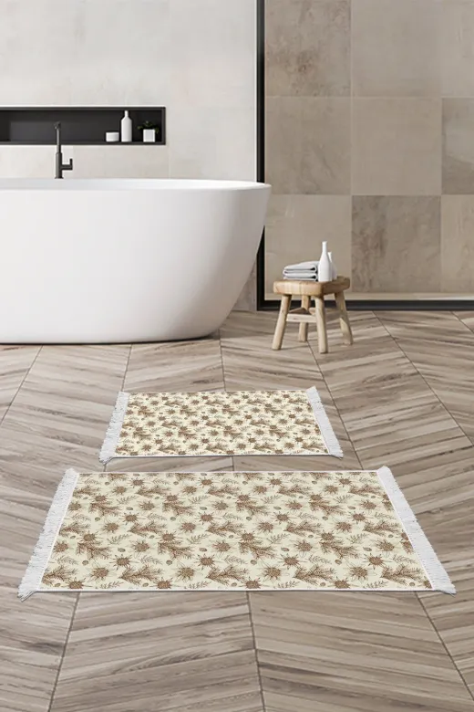 Alanur Home AL5009-sckl-k-klozet Kaymaz Taban Djt Klozet Takımı Trend Saçaklı Vintage Al5009 Bej