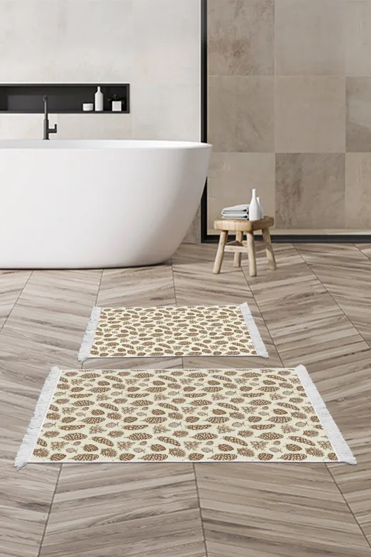 Alanur Home AL5014-sckl-k-klozet Kaymaz Taban Djt Klozet Takımı Trend Saçaklı Vintage Al5014 Bej