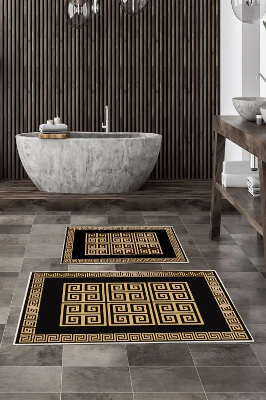 Alanur Home Alanur Trend Kaymaz Taban Dijital Banyo 2'li Klozet Takımı Kt461 Gold