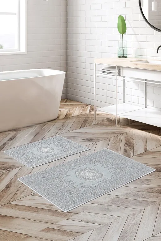 Alanur Home Alanur Trend Kaymaz Taban Dijital Banyo 2'li Klozet Takımı Kt468 Gri