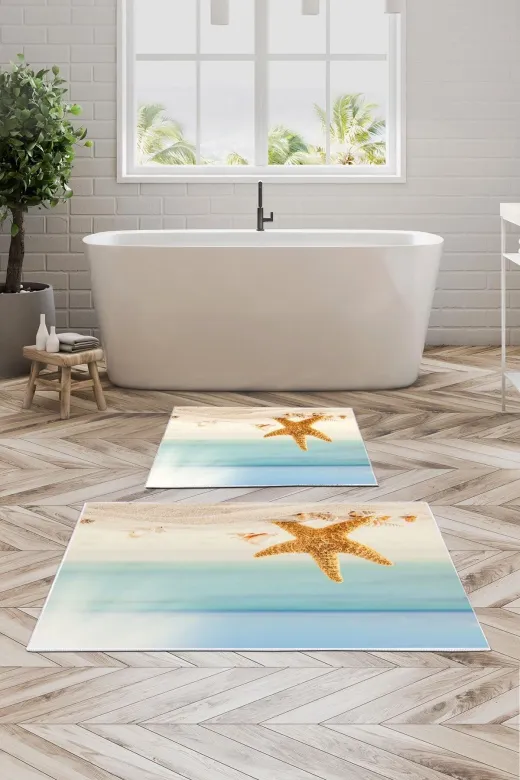 Alanur Home Alanur Trend Kaymaz Taban Dijital Banyo 2'li Klozet Takımı Kt441 Mavi