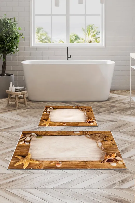 Alanur Home Alanur Trend Kaymaz Taban Dijital Banyo 2'li Klozet Takımı Kt425 Kahve