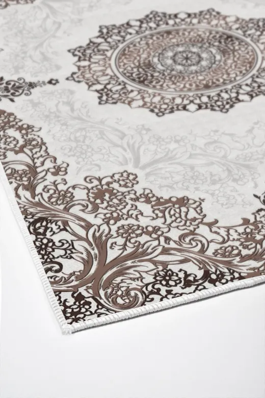 Alanur Home Alanur Trend Kaymaz Taban Dijital Banyo Takımı Kt466 Kahve