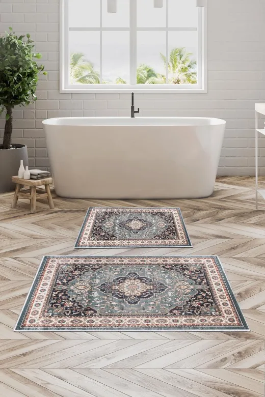 Alanur Home Alanur Trend Kaymaz Taban Dijital Banyo Takımı Kt433 Yeşil
