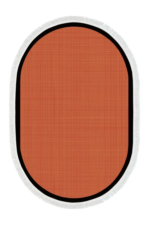Alanur Home E5007-sckl-k-hali-oval Kaymaz Taban Djt Banyo Mutfak Salon Halı  Trend Saçaklı Oval Dokuma Desen E5007