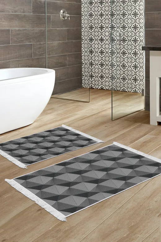 Alanur Home E5010-sckl-k-klozet Kaymaz Taban Djt Klozet Takımı Trend Saçaklı Geometrik E5010 Gri
