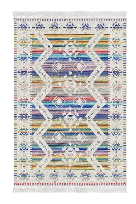 Alanur Home F5014-yatak-3-pcs-K-S Eko Trend Djt Yıkanabilir Kaymaz Taban 3 Lü Yatak Odası Takımı F5014 Iskandinav Renkli