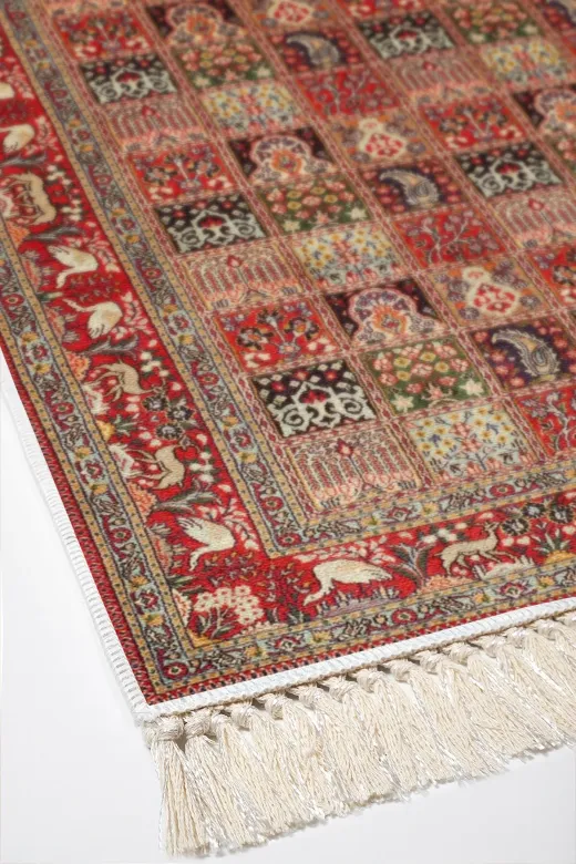 Alanur Home M12295-Trend-Banyo Eko Trend Djt Banyo Paspası Yıkanabilir Kaymaz Taban M12295 Persian Bordo