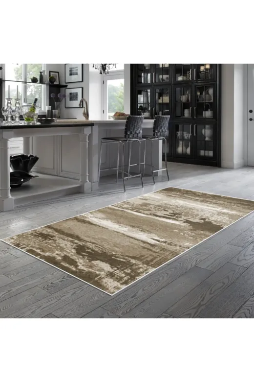 Alanur Home Mu111-K-Kahve Alanur Trend Keçe Tabanlı Mutfak Halı Mu111 Kahve