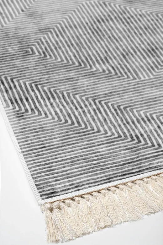 Alanur Home Mu134-yatak-3-pcs-K-S Eko Trend Djt Yıkanabilir Kaymaz Taban 3 Lü Yatak Odası Takımı Mu134 Modern Gri