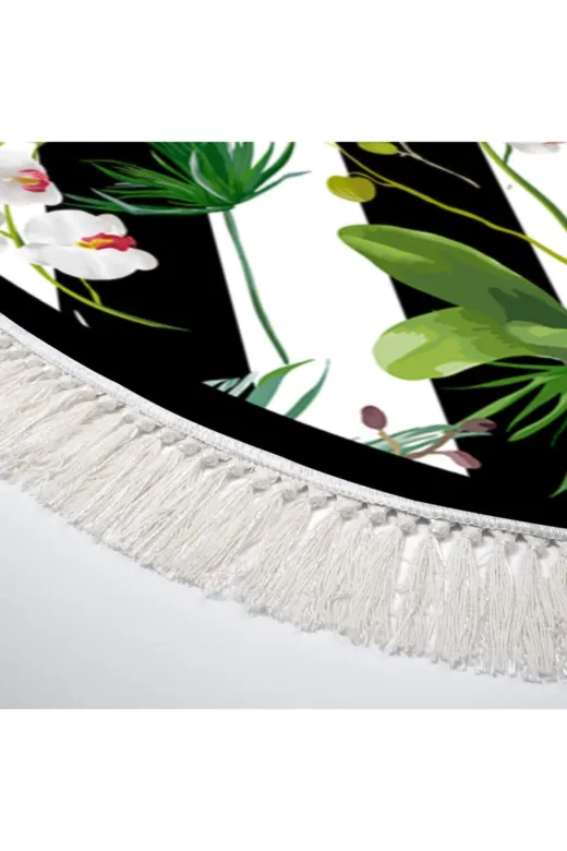Alanur Home Mu692-K-S-Oval-Yeşil Alanur Trend Keçe Tabanlı Saçaklı Oval Mutfak Halı Mu692 Yeşil
