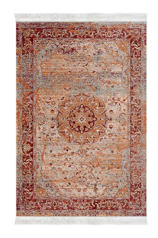 Alanur Home P1356-Trend-Banyo Eko Trend Djt Banyo Paspası Yıkanabilir Kaymaz Taban P1356 Vintage Kırmızı