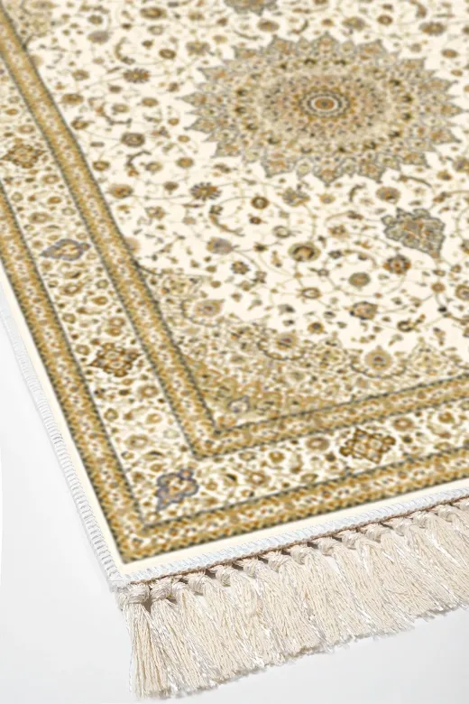 Alanur Home P1360-banyo-paspas-K-S Eko Trend Djt 3 Lü Yıkanabilir Kaymaz Taban Banyo Paspas Seti P1360 Osmanli Krem