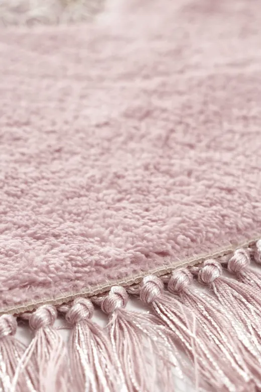 Alanur Home QUEENSO Queen Sarmaşık Oval Nakışlı 3 Lü Set Pudra