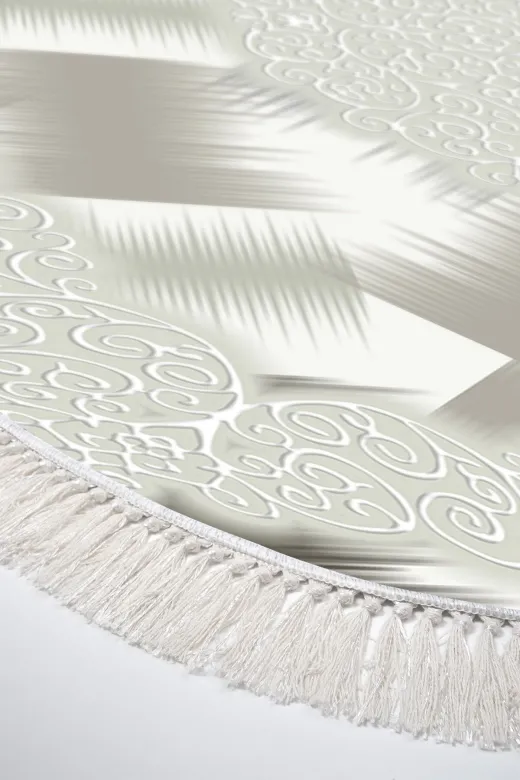 Alanur Home S1030-Trend-Oval Eko Trend Djt Halı Yıkanabilir Kaymaz Taban S1030 Oval Modern Krem