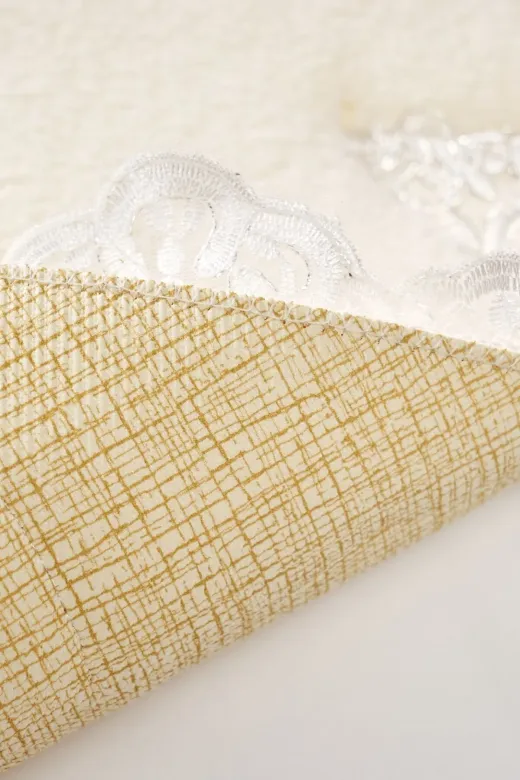 Alanur Home ZARO15 Zara Oval 2 Li Banyo Takımı (65 X 115 - 55 X 65 ) Krem