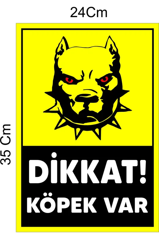 ALFA REKLAM AJANSI AR300 Dikkat Köpek Var Levhasi (24X35Cm Kompozit Malzeme )