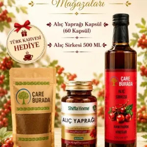 Alıç Kapsülü (60 Kapsül) & Alıç Sirkesi 500 Ml (Türk Kahvesi Hediye)