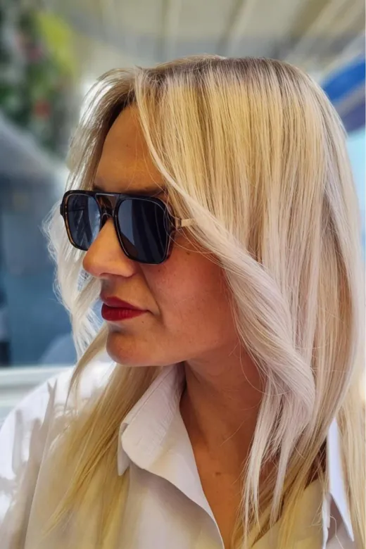 ALMR-400 Unisex Sidney Dikdörtgen Retro Model Güneş Gözlüğü