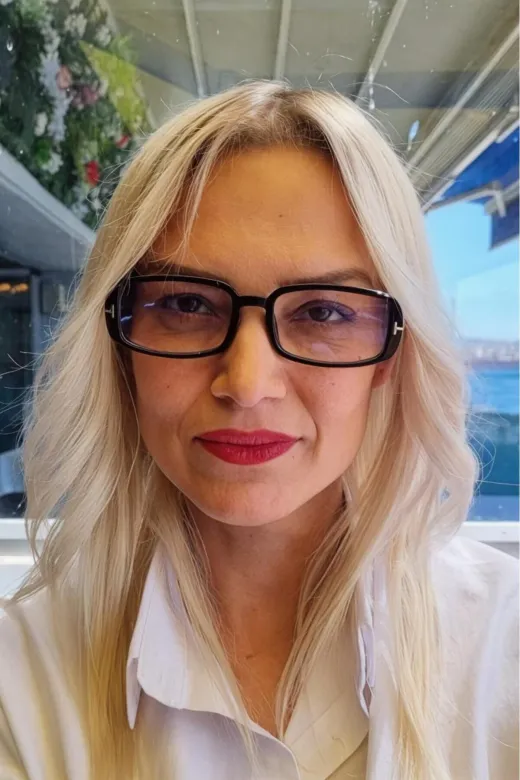 ALMR-483 Kadın Olivia Mavi Işık Korumalı Dinlendirici Dikdörtgen Model Ekran Gözlüğü