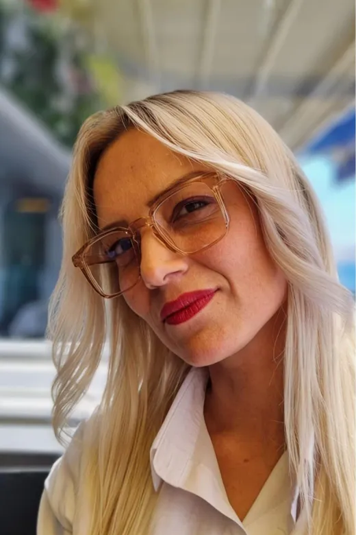 ALMR-489 Unisex Raven Mavi Işık Korumalı Dinlendirici Kare Model Ekran Gözlüğü