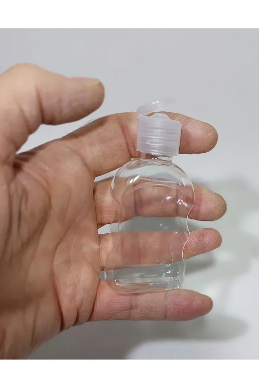 Alsun 869743170128 50 Adet 50 Ml Fliptop Kapak Dna29 Dezenfektan-Kolonya-Parfüm Boş Şişesi Sert Plastik