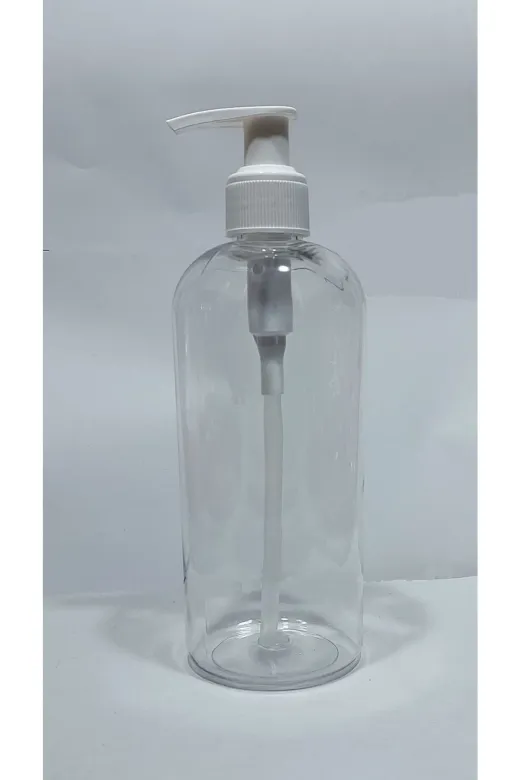 Alsun OtelBukleti-1302 100 Adet 400 Ml Sıvı Sabunluk Beyaz Pompalı Boş Şişe