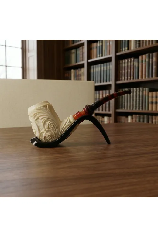 Altınışık Lületaşı dop20388083igo El Oyması Lületaşı Deve Figürlü Geleneksel Motifli Pipo – Hediyelik %100 Blok Meerschaum Tasarım