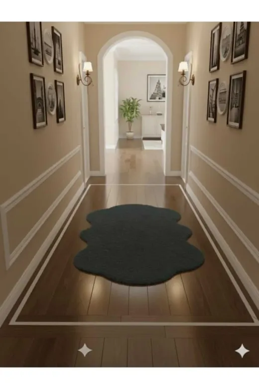 ALTUN CARPET DSHTRDYTJFUKGIHJKM Turkuaz Modern Post Pelüş Kamaz Tabanli Hali 2 Cm Kalinlik 12Ml Hav Yuksekliği Var