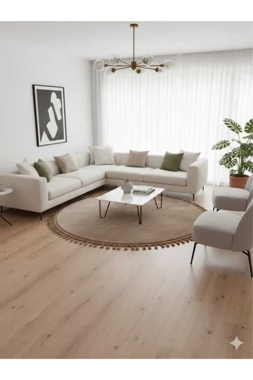 ALTUN CARPET FDUTIYUIKO Vizyon Renk Ponpon Saçaklı Plüş Halı 3 Takım Halınde 1 Adet 120X120+2 Adet 60X60