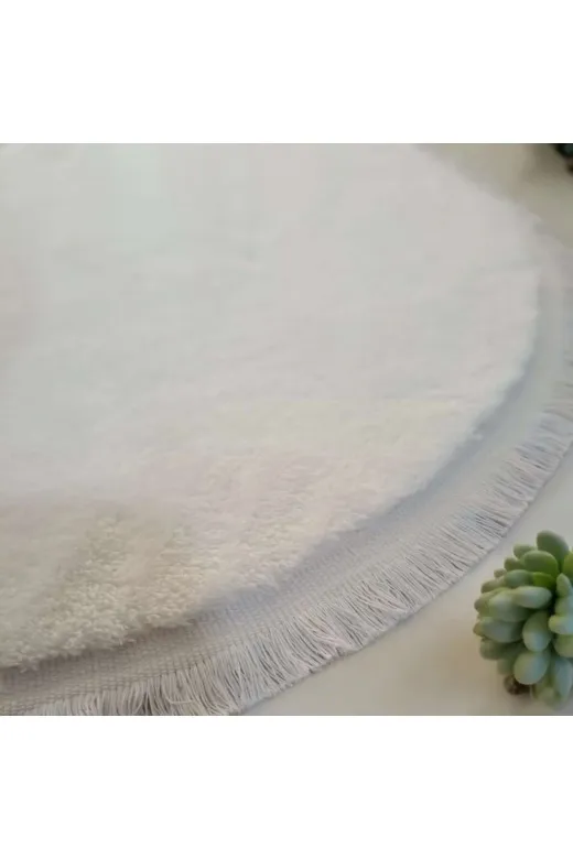 ALTUN CARPET GHFGHDTUGYHUJ 2Li Saçakli Pelüş Hali Banyo Paspas Takimi Kaymz Taban 1 Adet 60X100+ 1 Adet 50X60