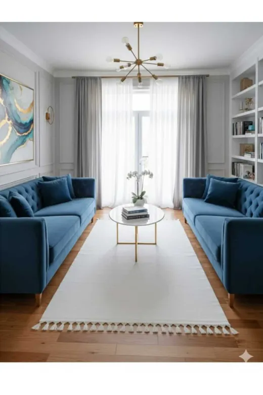 ALTUN CARPET HALIGYFJYTG Modern Karbeyaz Ponpon Saçakli Post Pelüş Kaymaz Taban Hali