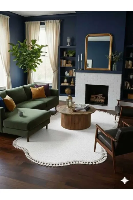 ALTUN CARPET HTRJYDYTFUIHOJKPP Modern Çift Kafali Post Ponpon Saçakli Pelüş Hali Salon Halisi Koridor Halisi