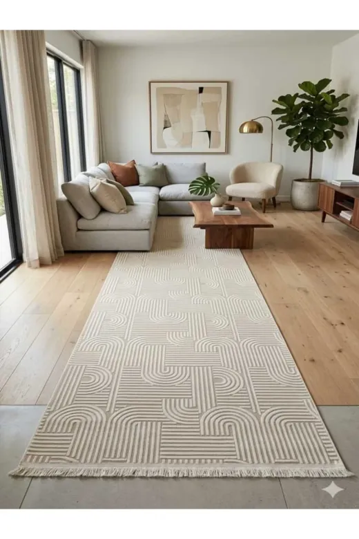ALTUN CARPET TYFUH Akrilik 4 Mevsim Dokuma Hali 5Ml Hav Yuksekliği Var 7 Cm Kalnlik Var