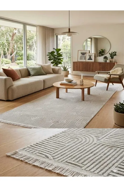 ALTUN CARPET TYFUH Akrilik 4 Mevsim Dokuma Hali 5Ml Hav Yuksekliği Var 7 Cm Kalnlik Var