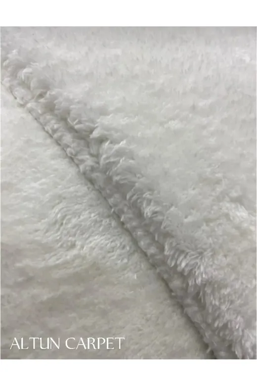 Altun gfjcthf6jg7yuhj Yuvarlak Carpet Kar Beyaz 50*50 Özel Kesim Jel Kaymaz Post Pelüş Halı