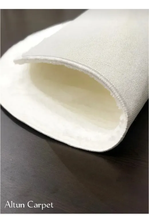 Altun gfjcthf6jg7yuhj Yuvarlak Carpet Kar Beyaz 50*50 Özel Kesim Jel Kaymaz Post Pelüş Halı
