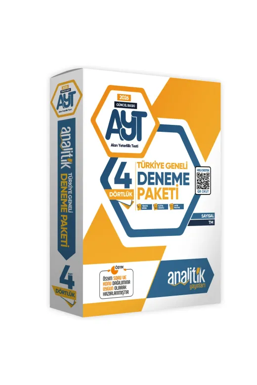 Analitik Yayınları AYTanalitik4DNM4050 2026 Ayt Analitik Deneme Paketi Dört 4Lük Türkiye Geneli Değerlendirmeli Özgün Güncel Deneme