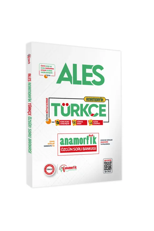 Anamorfik Yayınları ALESanamrfkTÜRKÇETKKİTP4050 2025 Ales Yeni Sistem Türkçe Tek Kitap Anamorfik Özgün Soru Bankası Konu Konu Dijital Çözümlü