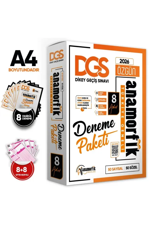 Anamorfik Yayınları DGS5LIDNM4046 2026 Dgs Anamorfik 8Li Deneme Paketi Özgün Yeni Nesil Türkiye Geneli Kurumsal Çözümlü