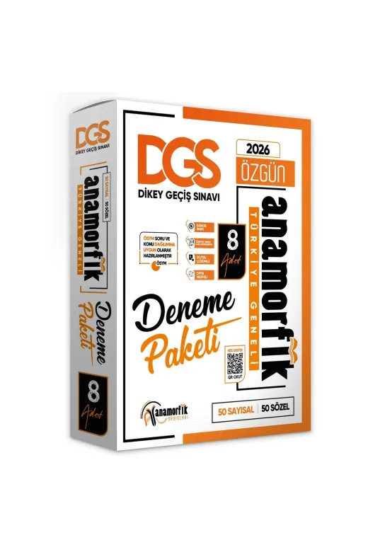 Anamorfik Yayınları DGS5LIDNM4046 2026 Dgs Anamorfik 8Li Deneme Paketi Özgün Yeni Nesil Türkiye Geneli Kurumsal Çözümlü