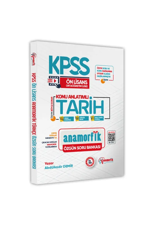 Anamorfik Yayınları KPSSANMRKönlsnsORTtarihkonuanltmKD Kpss Ön Lisans-Ortaöğretim Anamorfik Tarih Konu Anlatımlı Özgün Soru Bankası Dijital Çözümlü