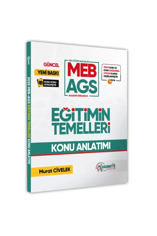 Anamorfik Yayınları MEBAGSanmrfkEğitmKonuanltm 2026 Meb-Ags Eğitimin Temelleri Görsel Destekli Konu Anlatımı Kitabı Yeni Müfredat Güncel Baskı