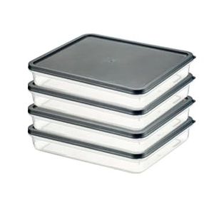 Anda 57855210125618380184975 4 Adet Buzdolabı Organizeri Pp Plastik Şeffaf Ve Ayarlanabilir Saklama Kabı, Gıdaları Taze Tutan Fresh Box, Çok Amaçlı,mikrodalga Ve Bulaşık Makinesi Uyumlu Gri, 2600 Ml 7009