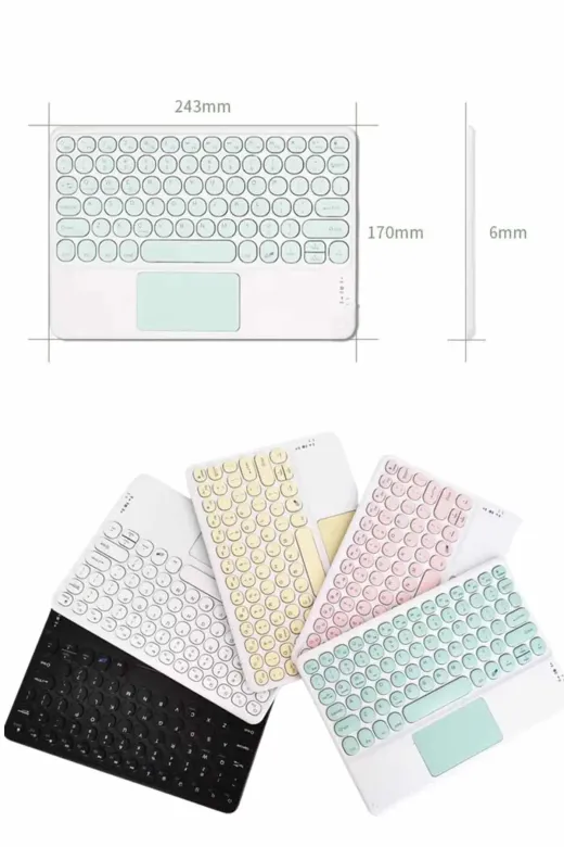 Android ve İOS Uyumlu Bluetooth Klavye Touchpad Slim Kablosuz Wifi Q Klavye