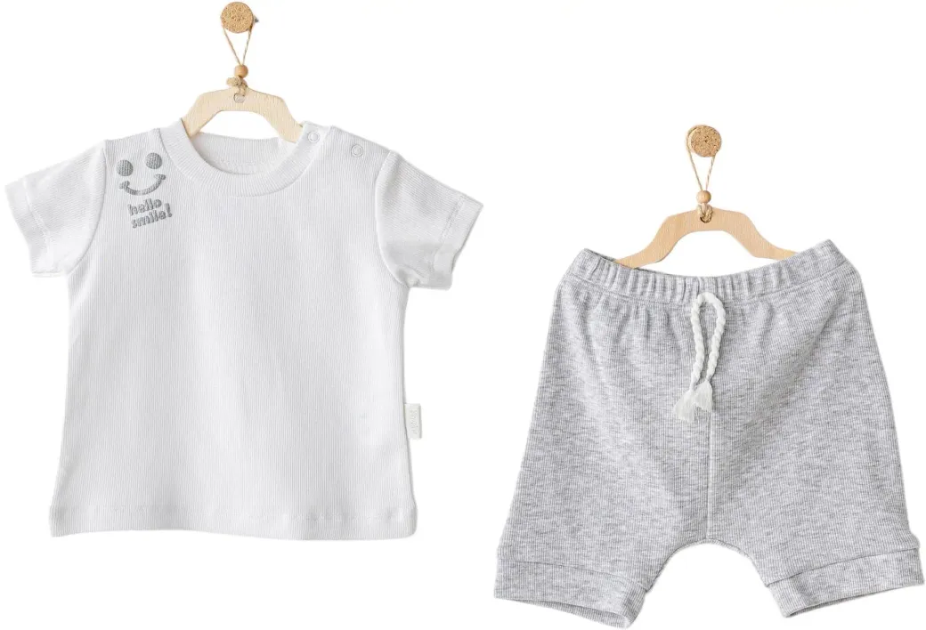 Andywawa AC25894 2'Li Basic Bebe Takım Grey Melange