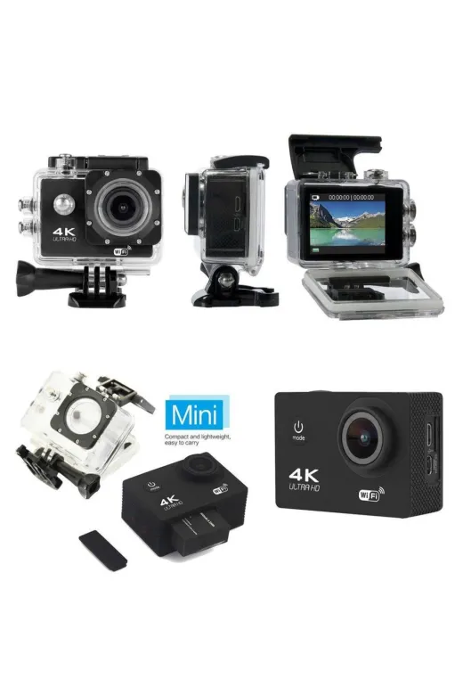 Anka Aksiyon Kamerası Wi-Fi Ks503 4K Ultra Hd 170 Derece 32 Gb